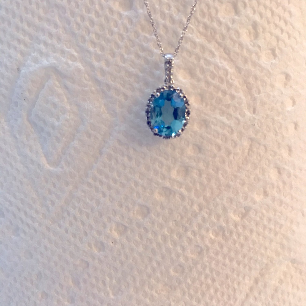 Blue topaz necklace
